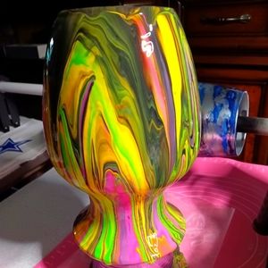 acrylic poured custom vase